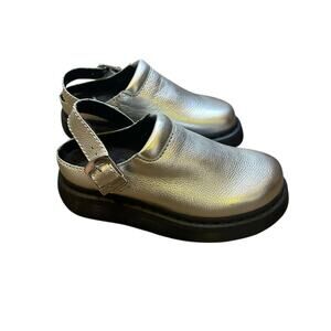 Dr. Martens Women’s Silver Metallic Laketen Slingback Mule Size 7